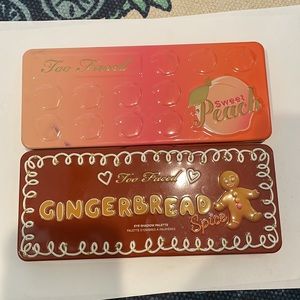 Lot of Two Too Faced Eyeshadow Palettes - Sweet Peach and Gingerbread Spice